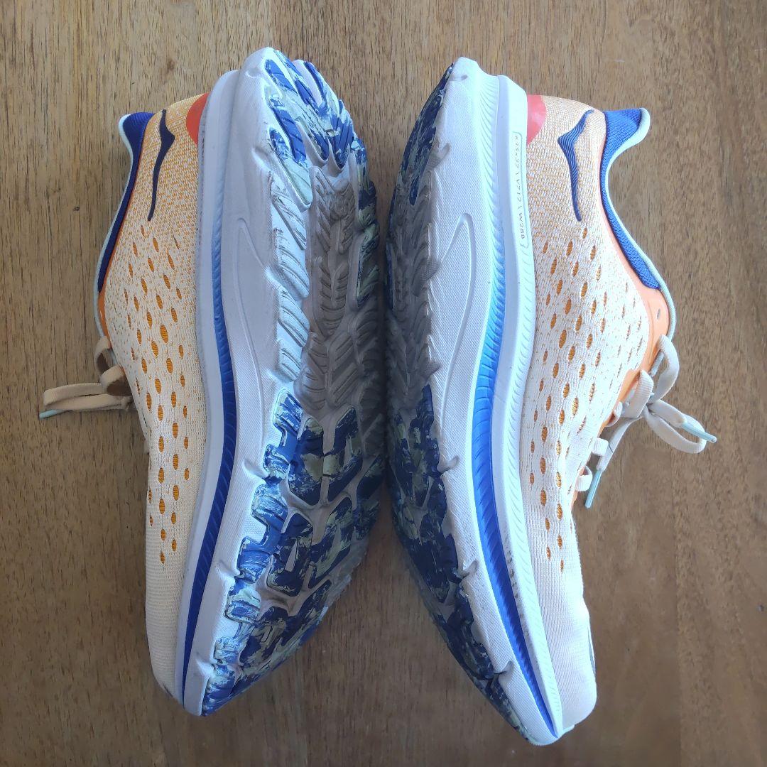 HOKA ランニングシューズ オレンジ/ホワイト/ブルー　26cm