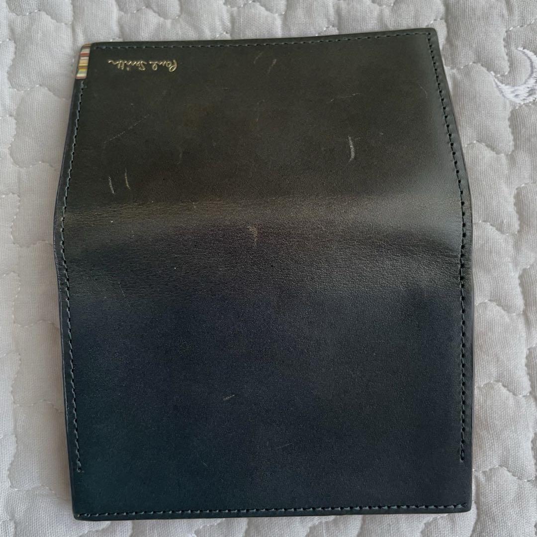 PaulSmith ポールスミス 名刺入 ダークグリーン マルチストライプタブ