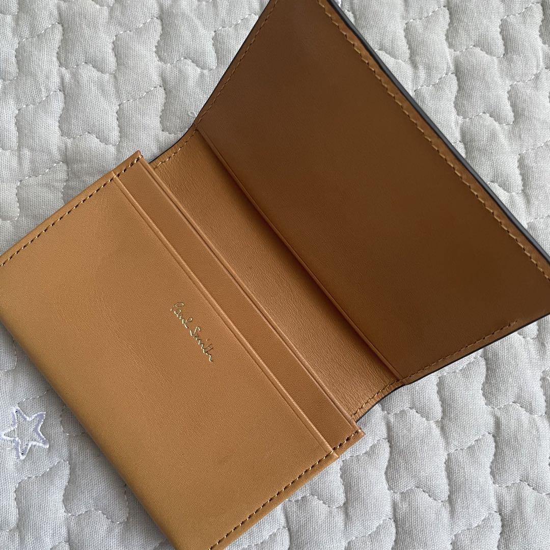 PaulSmith ポールスミス 名刺入 ダークグリーン マルチストライプタブ