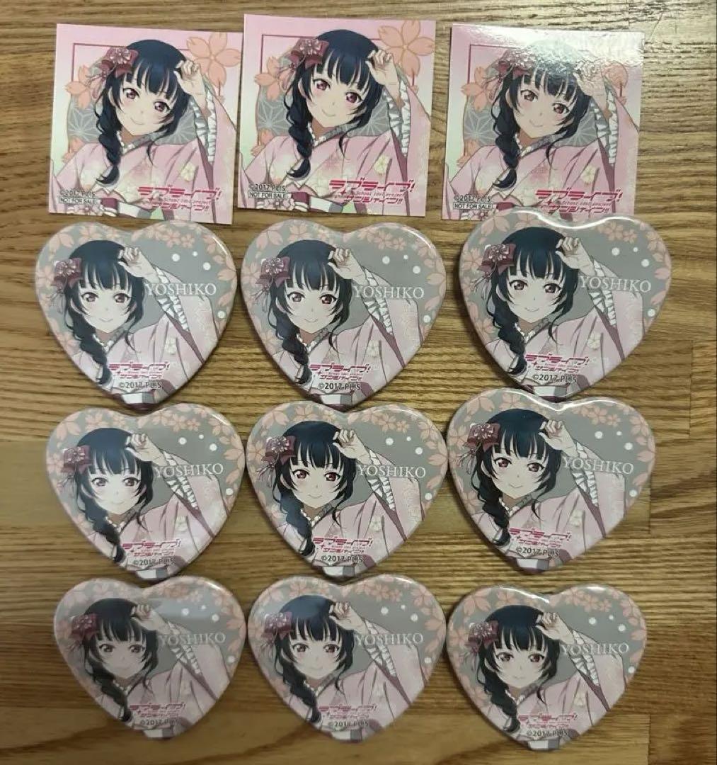 津島善子 ラブライブサンシャイン Aqours 缶バッジ ハート型 桜