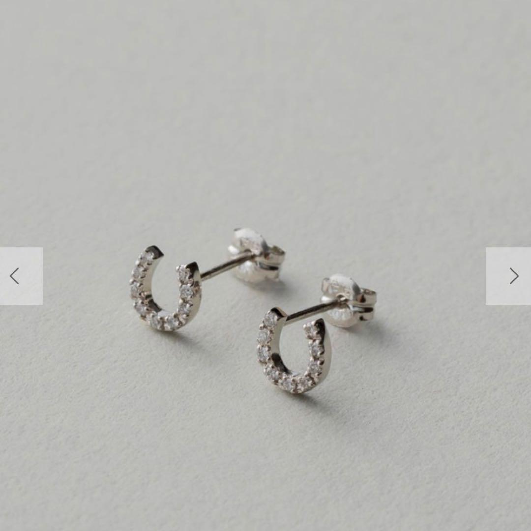 ete ホースシュー　ダイヤモンド　ピアス
