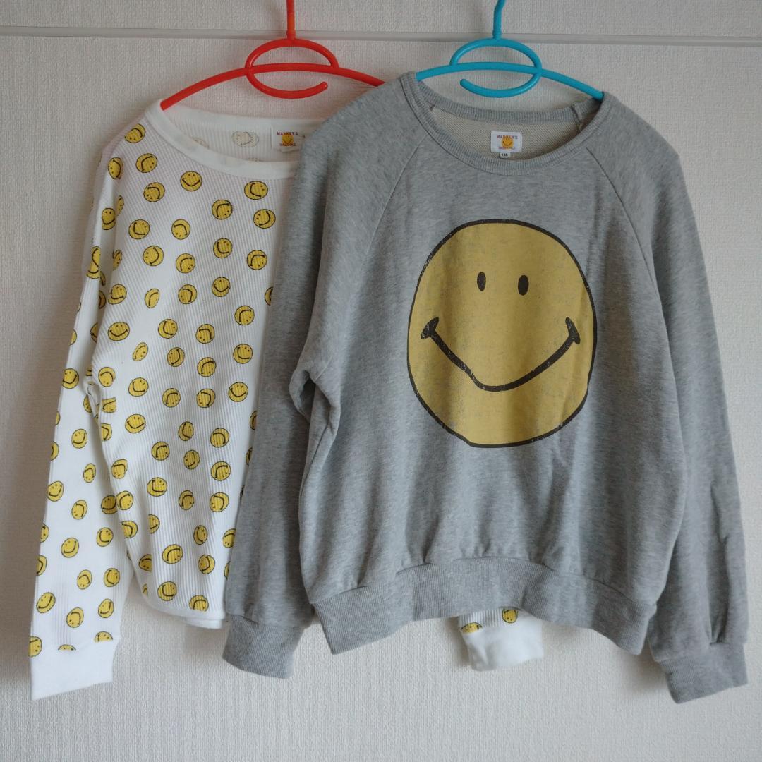 MARKEY'S 150 SMILEY FACE ワッフル・スウェット 2枚組