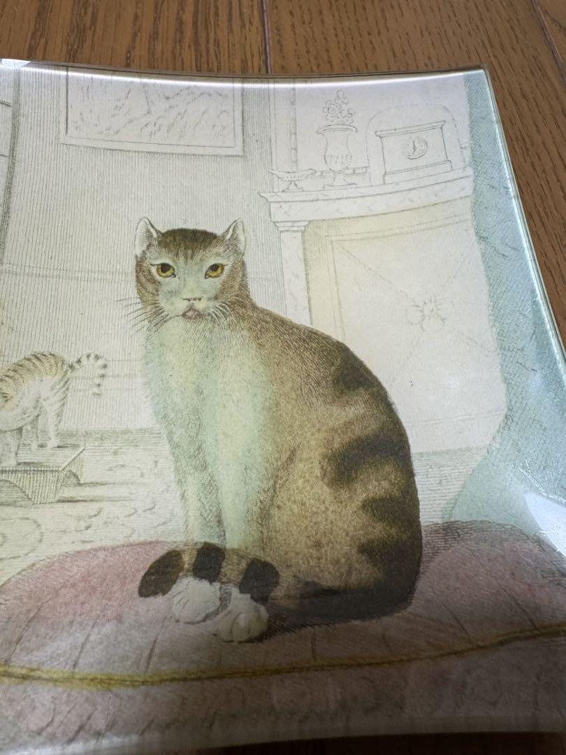 John Derian ジョンデリアン　猫デコパージュプレート