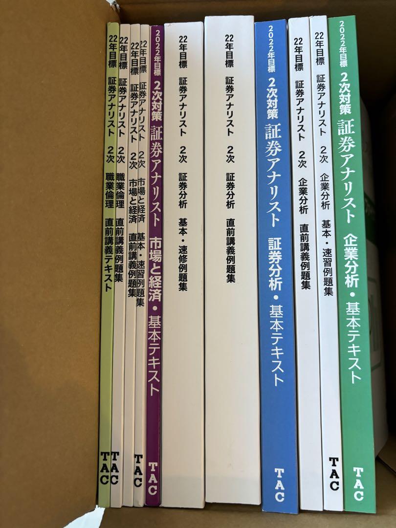 証券アナリスト　2次TACテキスト 例題集付き