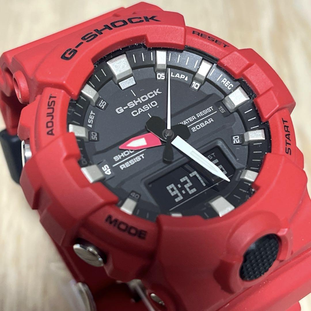 【未使用級超美品】G-SHOCK GA-800 レッド　アナデジ 秒針あり箱付