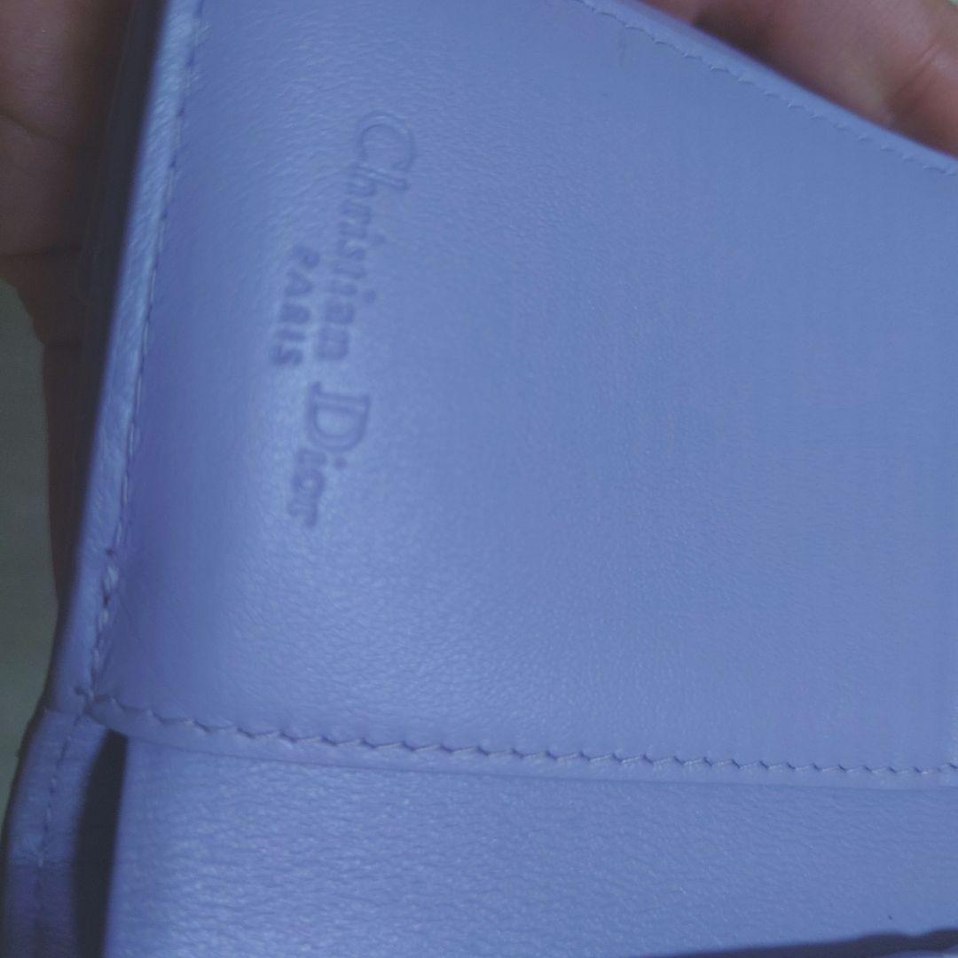 Christian Dior パープル 三つ折り財布