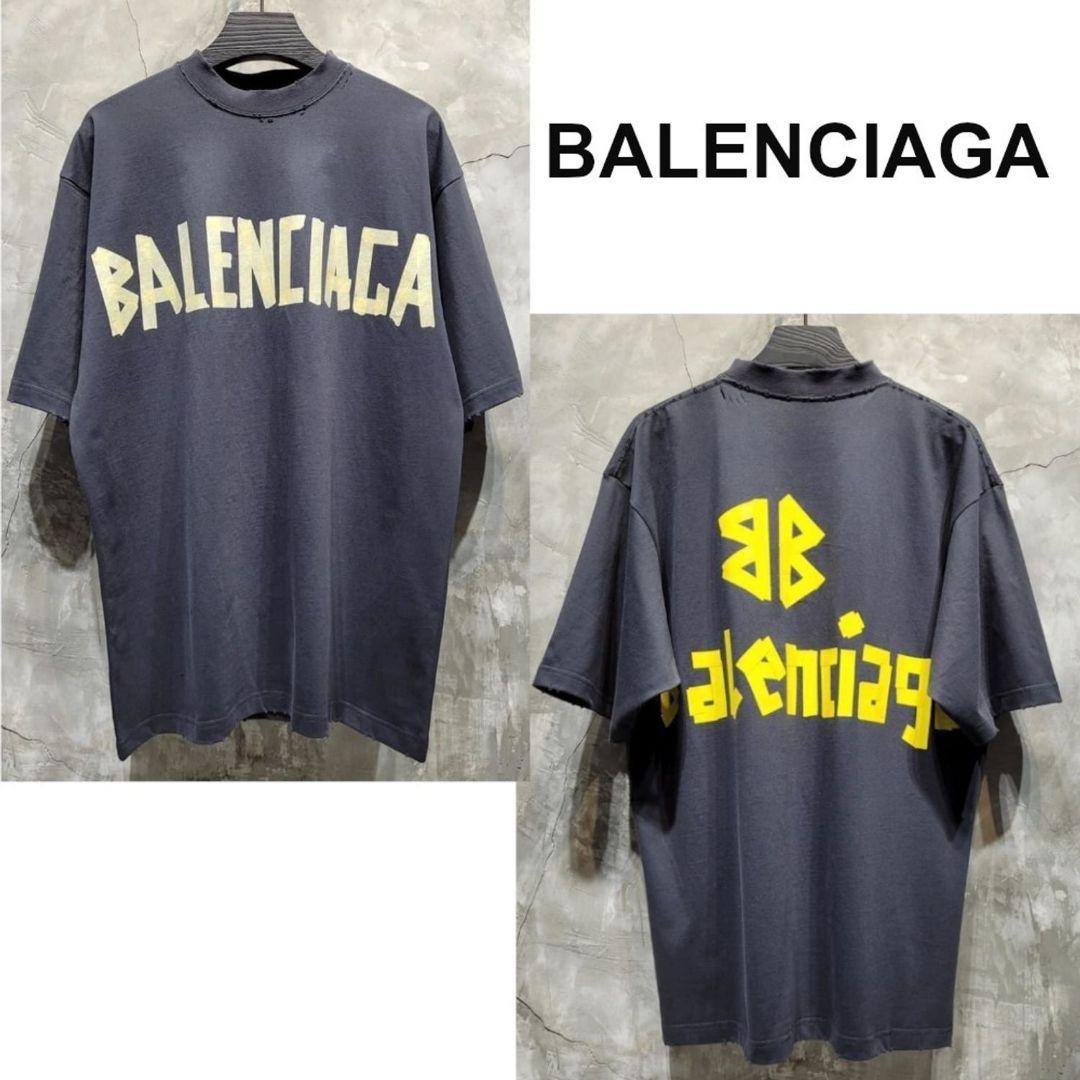 新品 BALENCLAGA バレンシアガ Tape Type T シャツ M - 通販