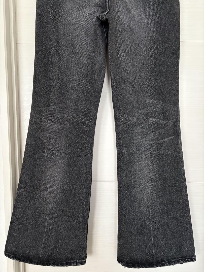 【MOUSSY】 MVS BLACK FLARE フレア デニム 24
