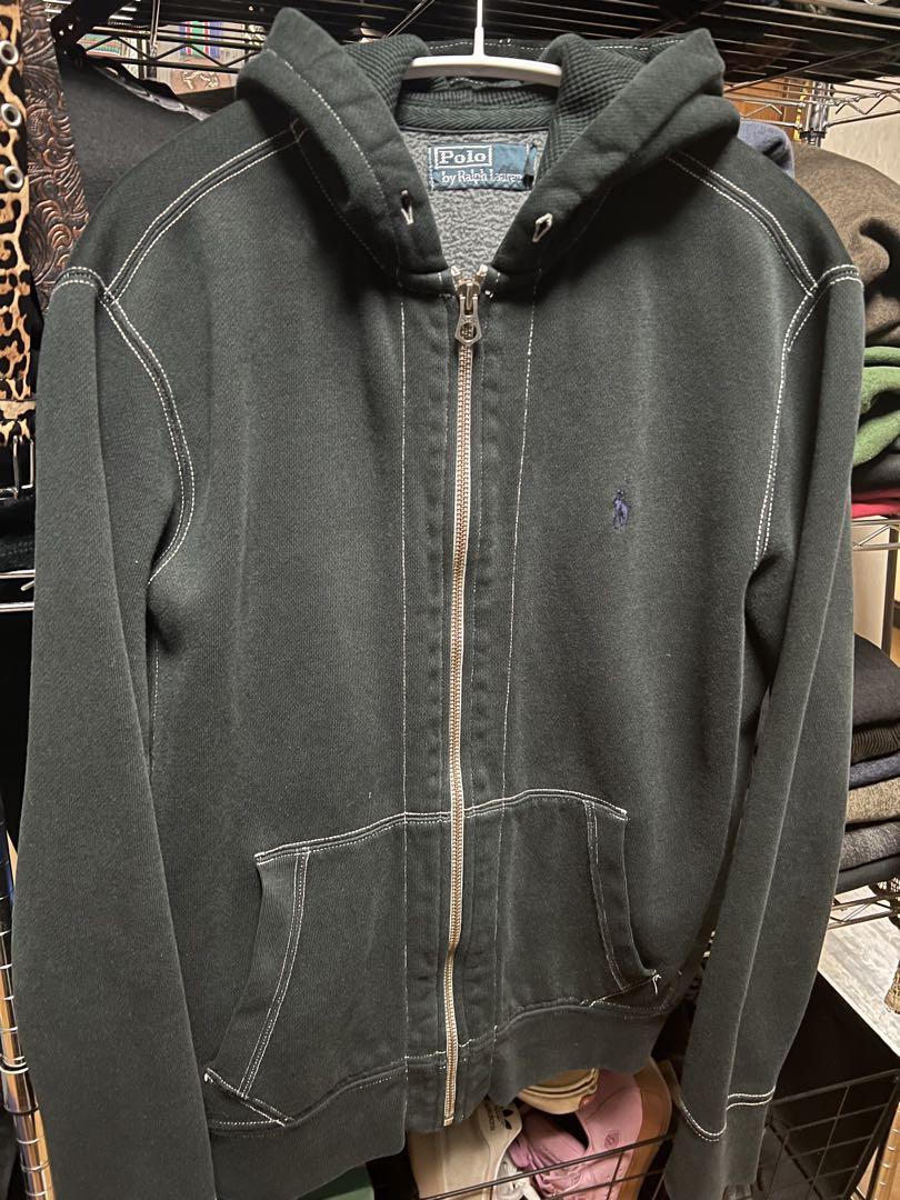 90's Ralph Lauren ラルフローレン フェードZIPパーカー L ポロ ラルフローレン レディース ジップアップ スウェット