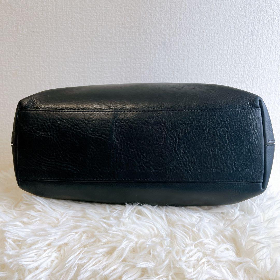 美品】gentenレザーステッチトートバッグ 本革 肩かけ A4 ポーチ