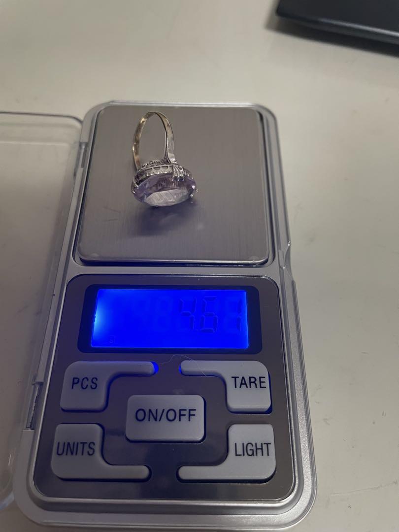 紫色の宝石リングと指輪 計4.91g