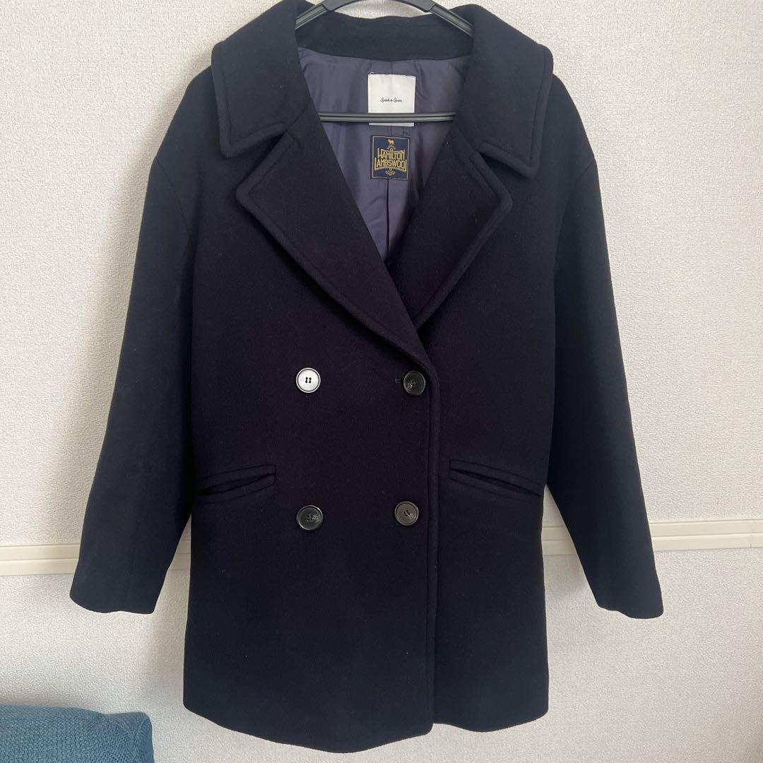 HAMILTON WOOL ピーコート　ネイビー Spick&Span スピックアンドスパン コート ネイビー - ジャケット