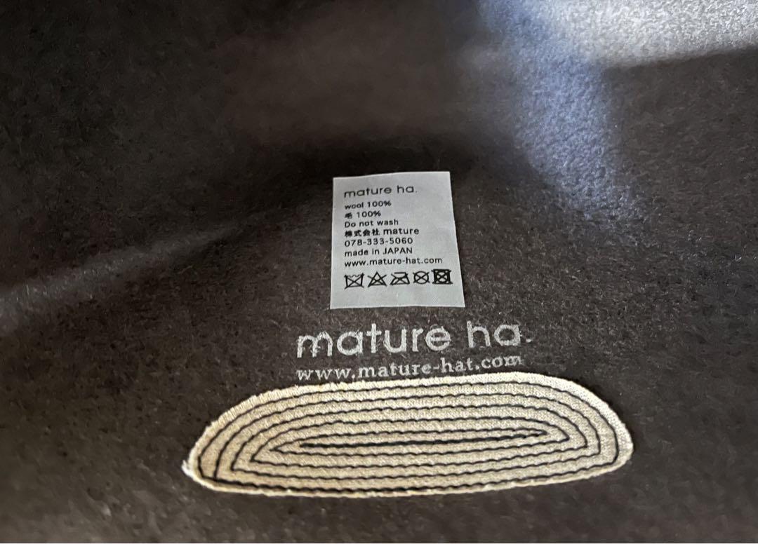 mature ha.マチュアーハ バックステッチウールフリーハット