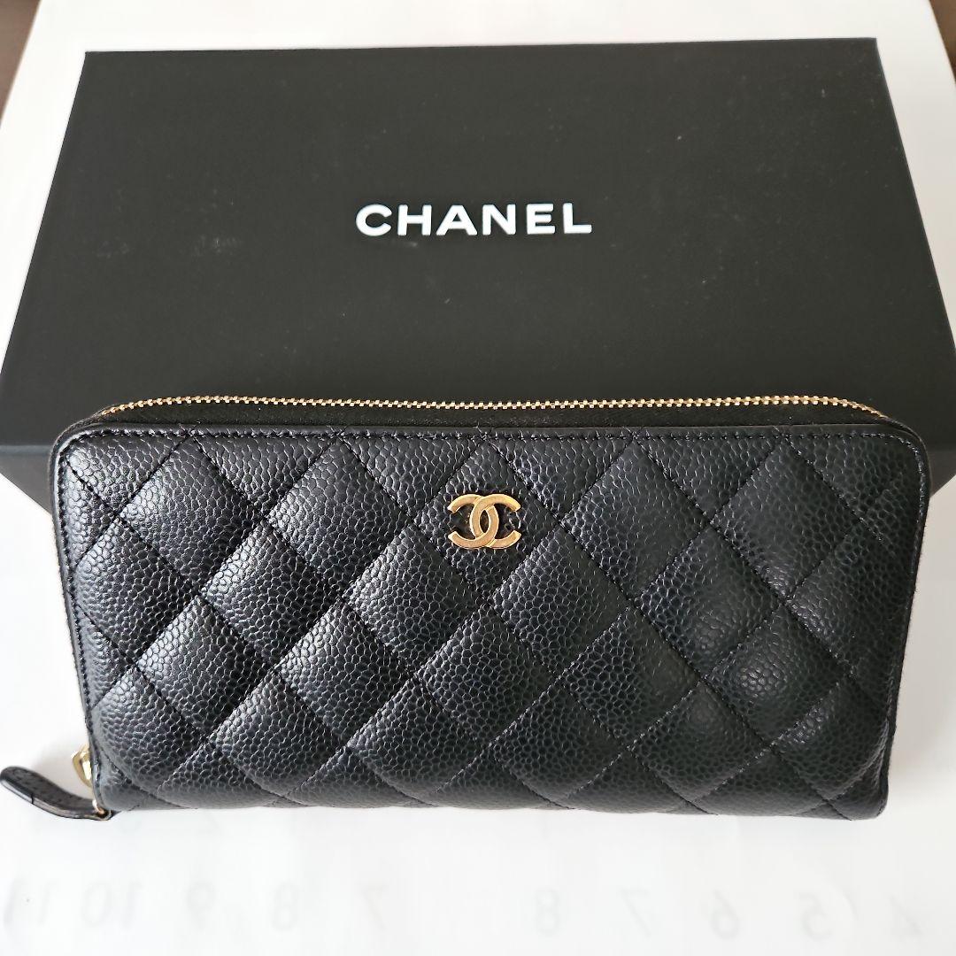 CHANEL ブラック キルティング 長財布