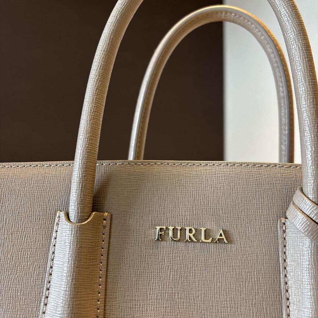 FURLA グレー トートバッグ - メルカリ