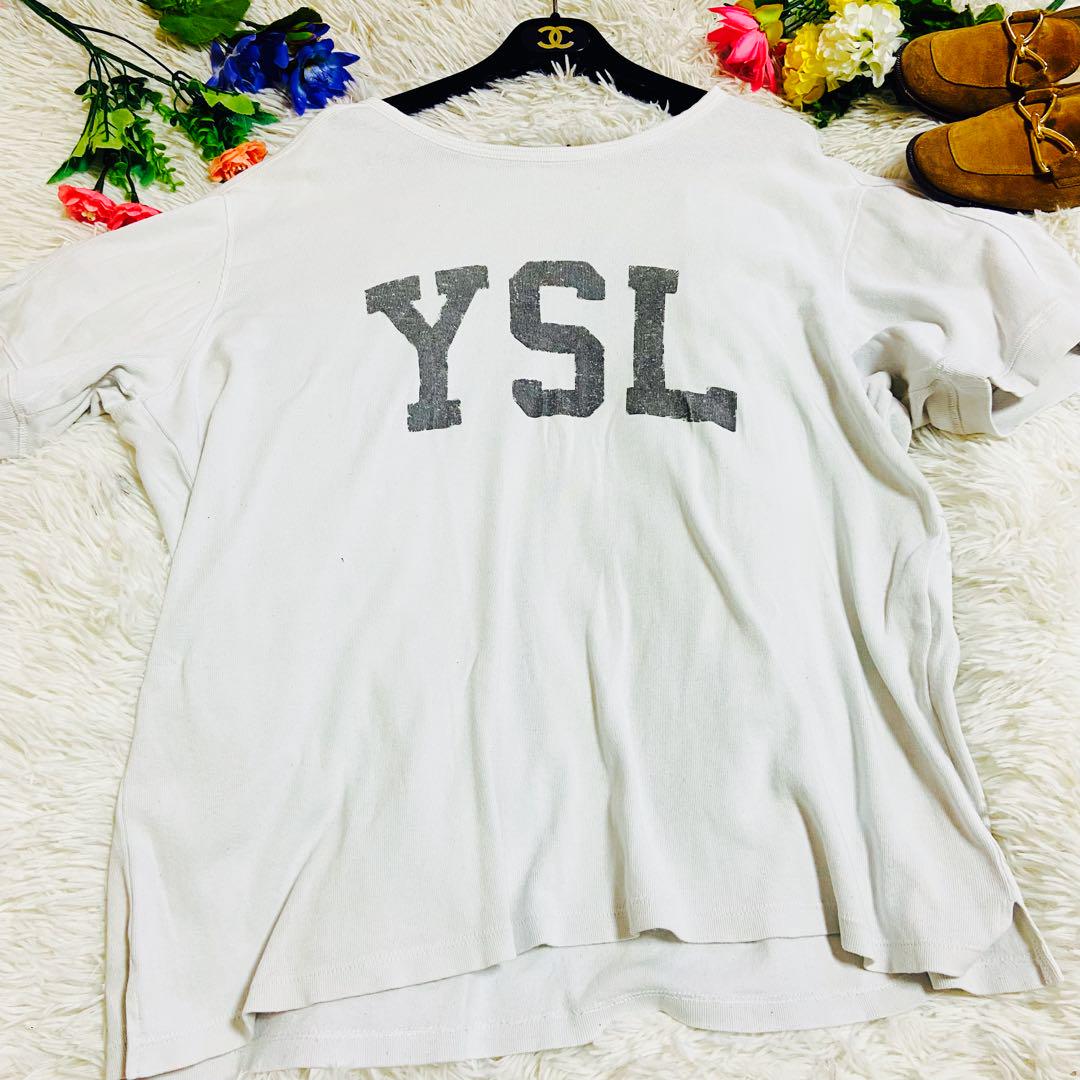 SAINT LAURENT PARIS✨サンローラン✨Tシャツ✨YSL✨ロゴ
