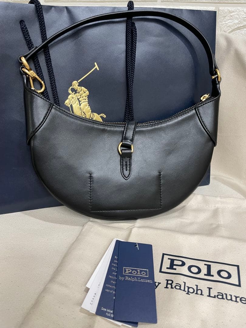Polo Ralph Lauren ブラックハンドバッグ Polo Ralph Lauren ブラックハンドバッグ