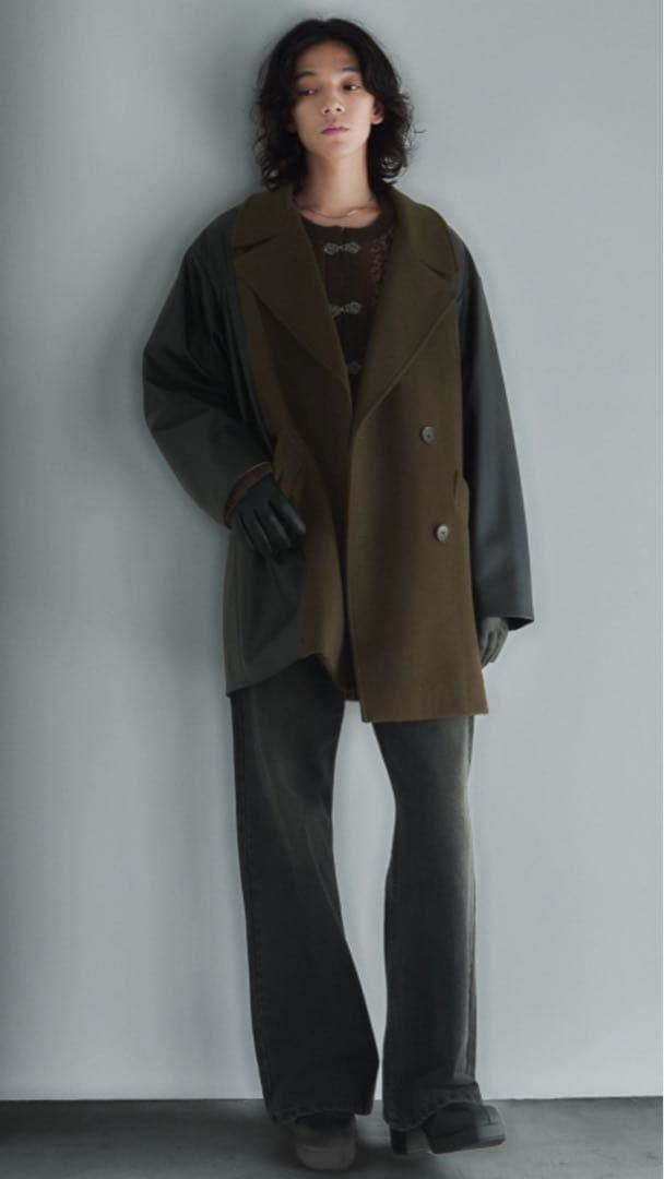 2024AW完売HAREウールキリカエPコート/トロミパンツニットシャツレザー 2024AW完売HAREウールキリカエPコート/トロミパンツニットシャツレザー