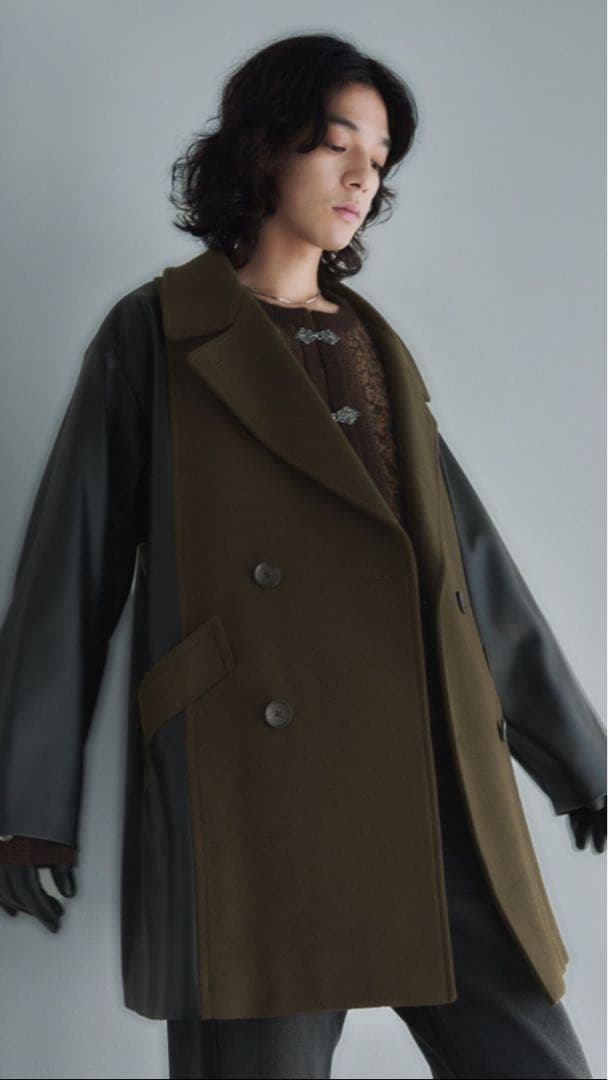 2024AW完売HAREウールキリカエPコート/トロミパンツニットシャツレザー 2024AW完売HAREウールキリカエPコート/トロミパンツニットシャツレザー