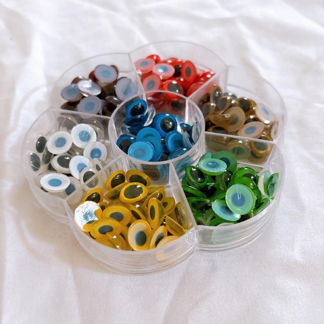 ☆動く 目玉 動眼 目パーツ 動物 人形 アイ 黒目 目玉 DIY 手作り