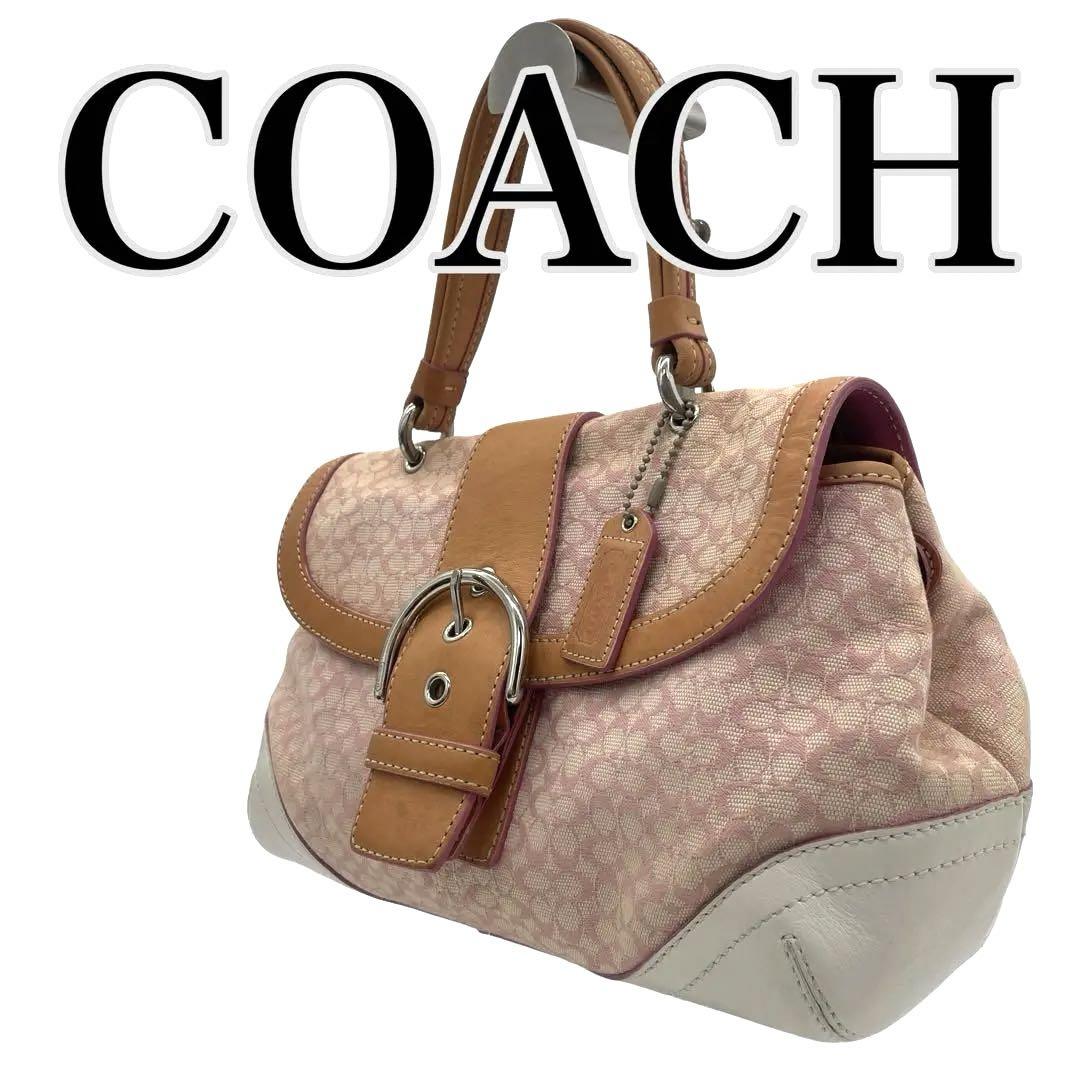 【ギフ_包装】 ソーホー ハンドバッグ コーチ COACH シグネチャー 6349 ピンク バッグ