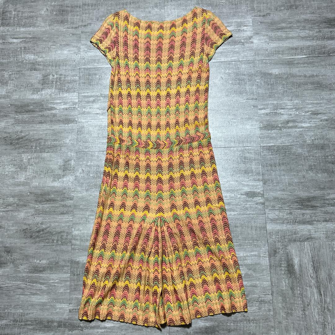 美品★最高級★オレンジタグ MISSONI ミッソーニ 花柄 ニットジャケット ミッソーニ 花柄 ニット 厚手 XL~2XLサイズ相当 オレンジタグ 極