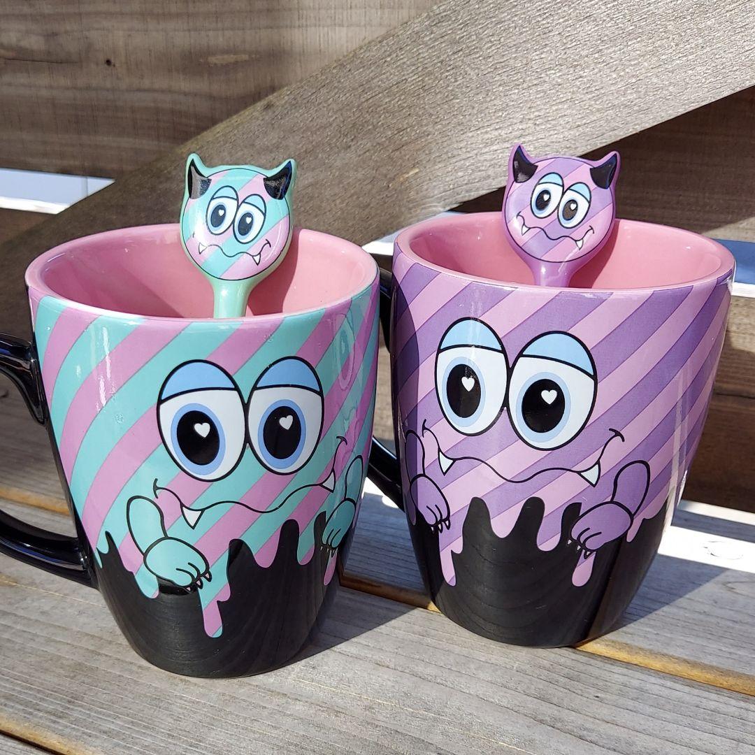 モンスター カップ マグカップ コップ スープ 陶器 ペア 美品