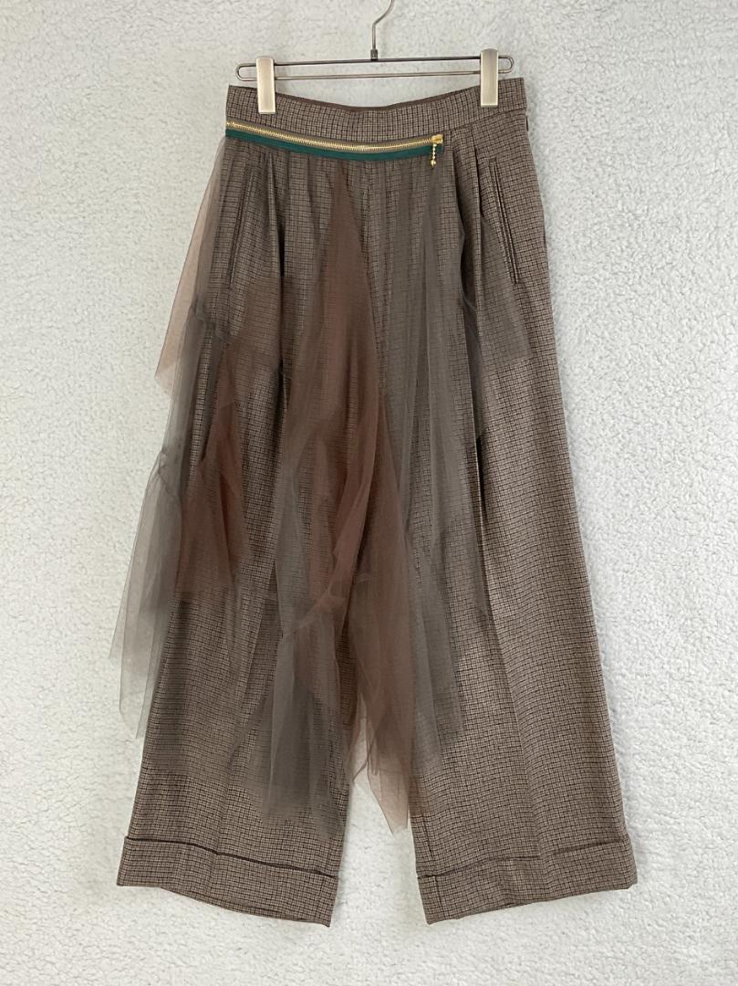 【未使用品】kolor チュールレイヤードパンツ サイズ1