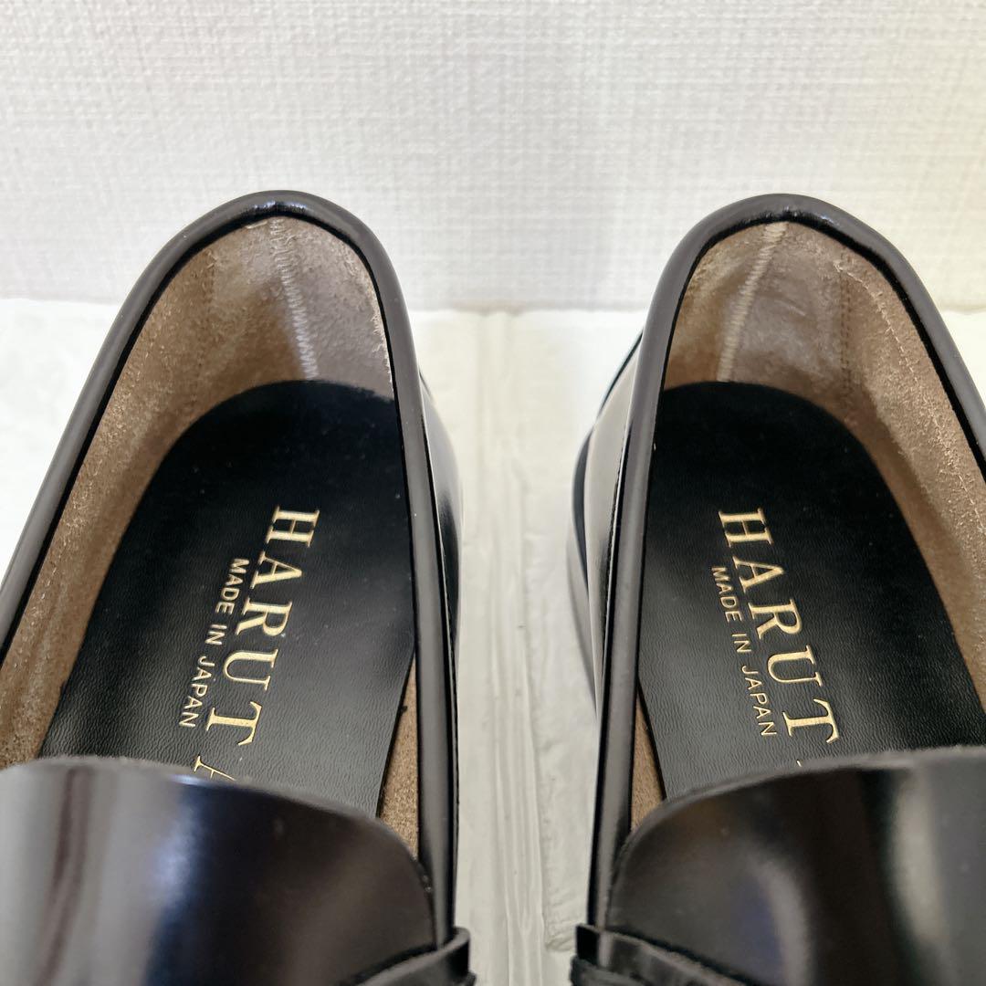 ⭐️極美品　HARUTA ローファー　25.5㎝　黒色　ブラック　906 本革