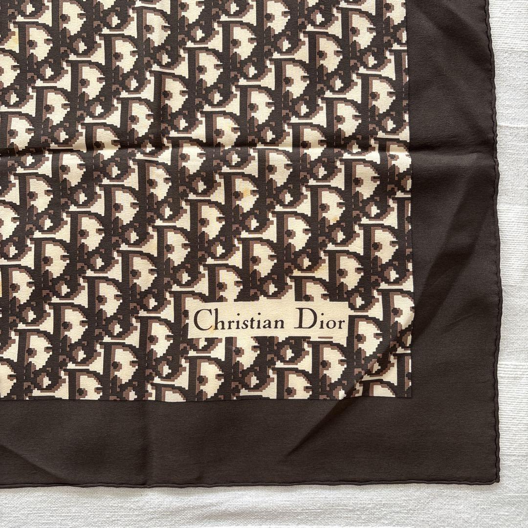 Christian Dior スカーフ　トロッター　クリスチャンディオール　茶