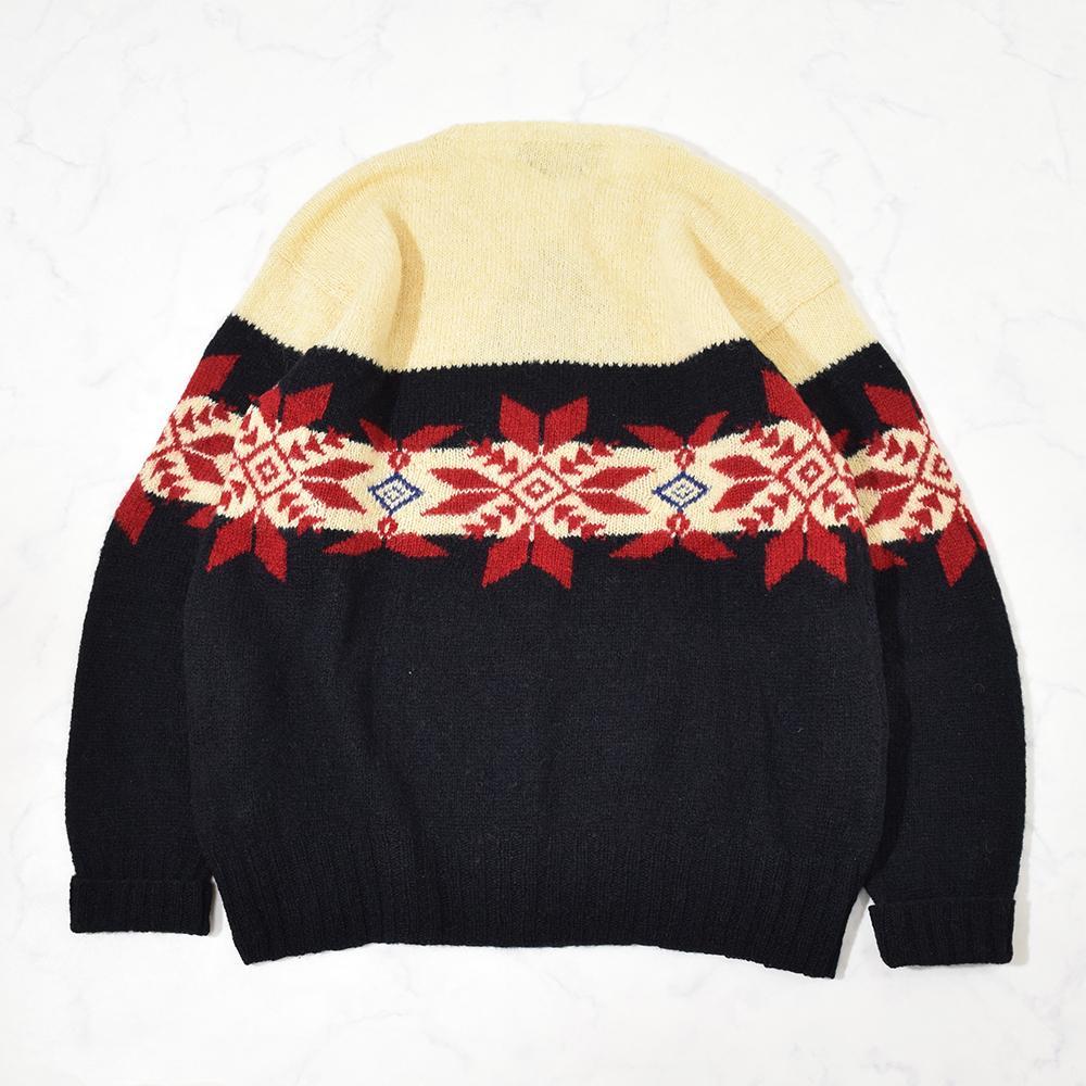 肌触りがいい ラルフローレン 90s RL67 セーター ハンドニット BEACH SNOW トップス