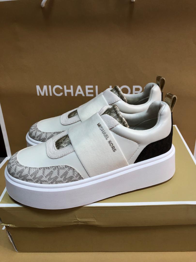 MICHAEL KORS スリッポンスニーカー ホワイト/ベージュ