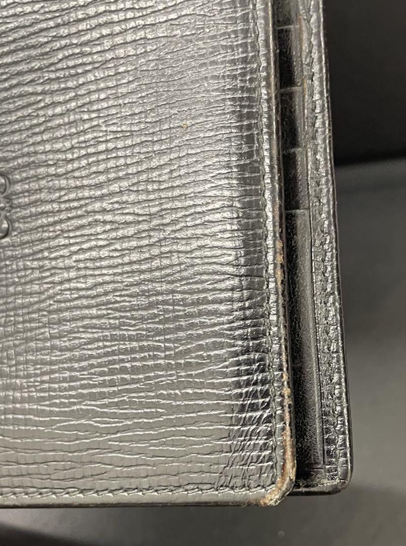 ♦️LOEWE ロエベ　二つ折り財布　ブラック　メンズ