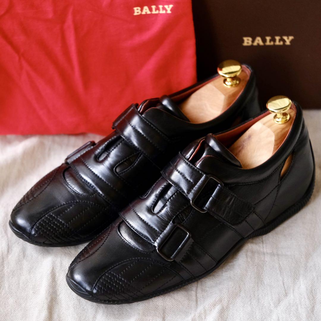 美品BALLYバリー ラムナッパレザーレーシングシューズANNABEL黒7