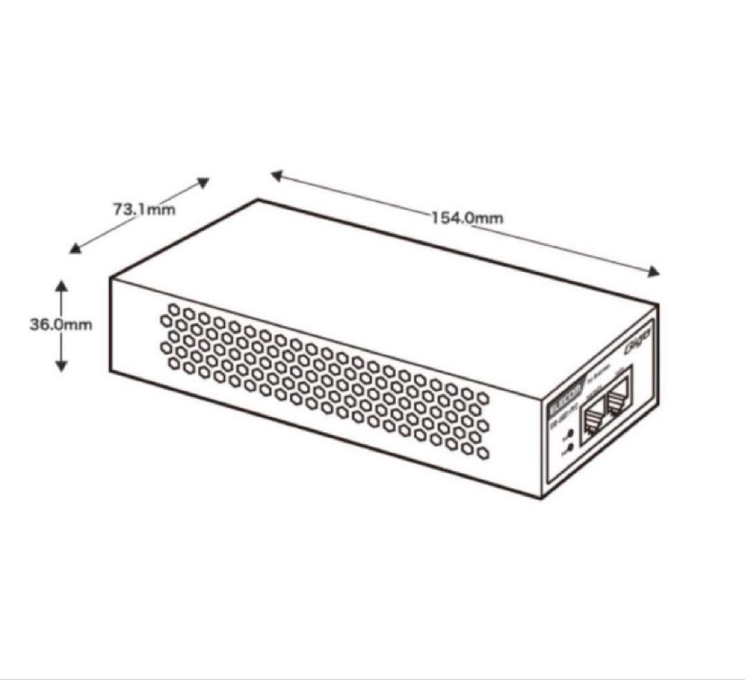 スーパーセール タイムセール 時間 エレコムPOEインジェクターEIB-UG01-PL2 未開封品2台セット ルーター・ネットワーク機器