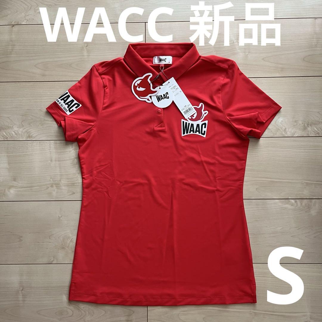 WAAC 赤色 ポロシャツ レディース WAAC レディース ゴルフポロシャツ レッド Sサイズ - メルカリ