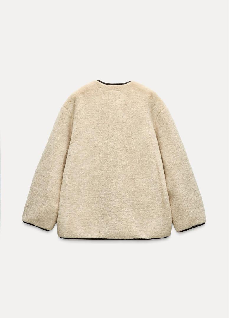 完売品 ZARA フェイクファートグルボタン付きコート S 新品タグ