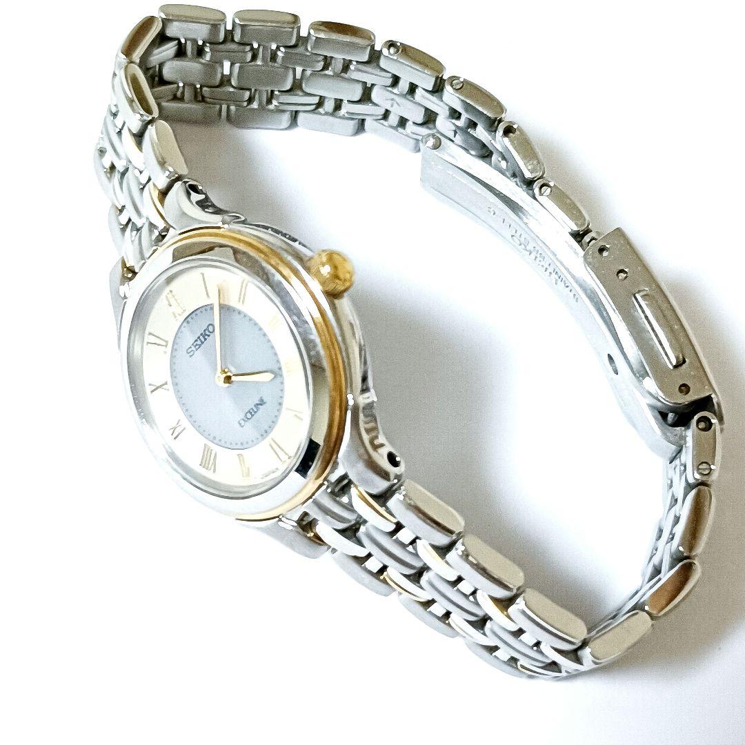 SEIKO♥セイコー エクセリーヌ ソーラー 腕時計 シェル 白蝶貝