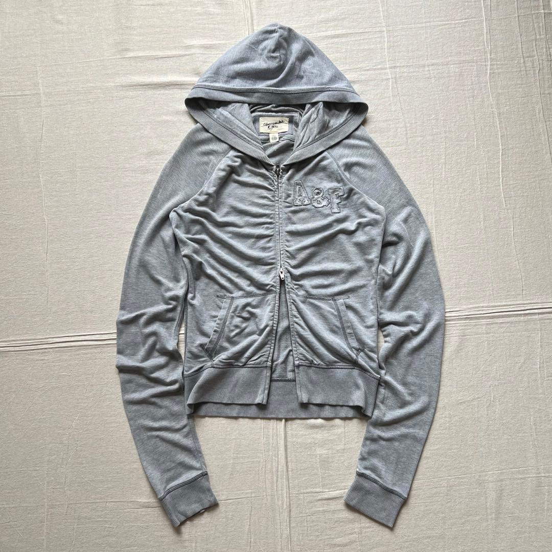 00s　Abercrombie&Fitch　Wジップ　タイトパーカー　Y2K平成
