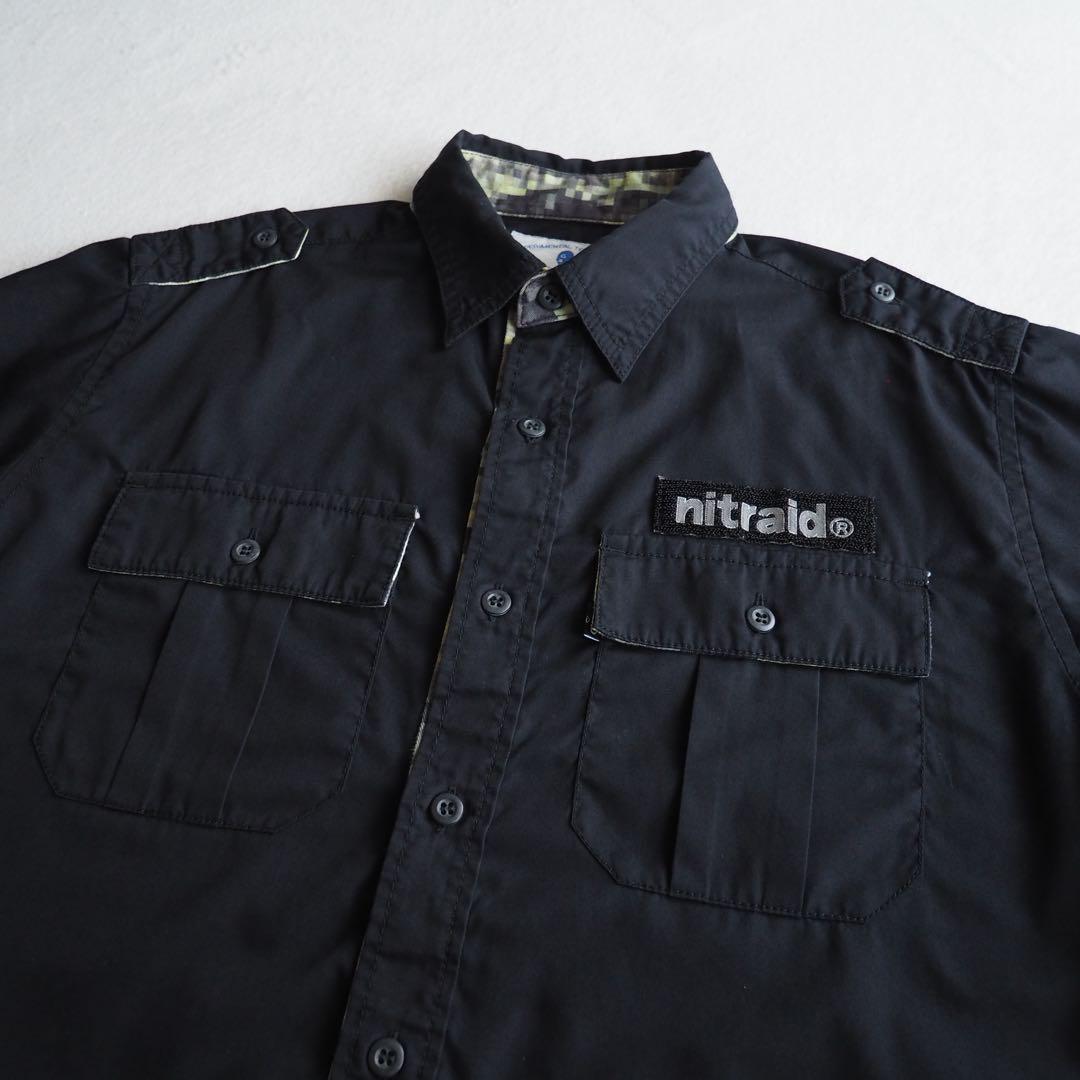 ナイトレイド nitraidリアルウィードモザイク NITRAID ナイトレイド モザイク リアルウィード アーミーシャツ