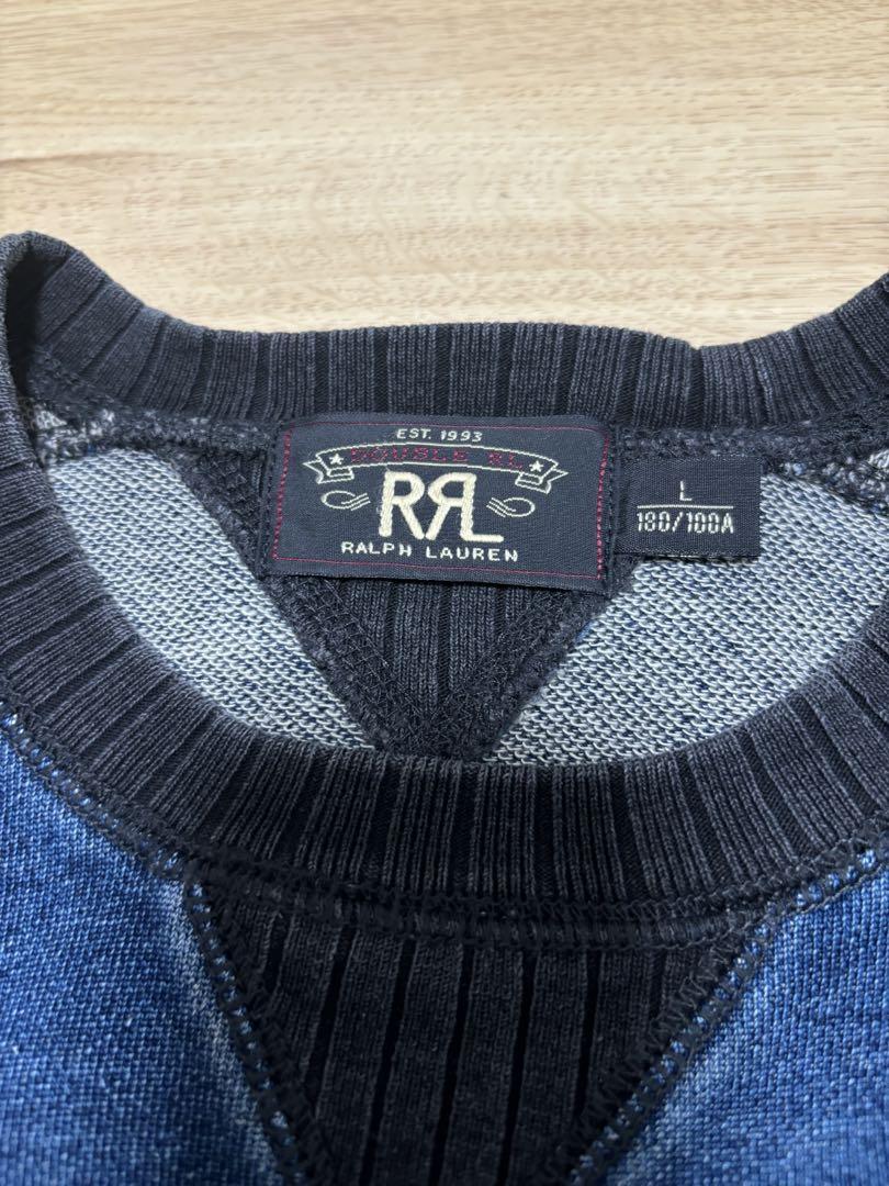 RRL 両V インディゴ ブラック スウェット ラルフローレン ダブルアールエル