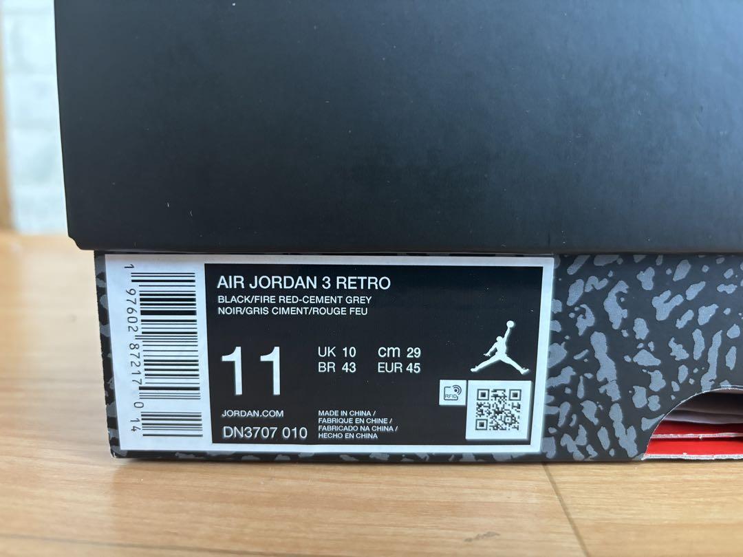 Nike Air Jordan 3 ブラックセメント