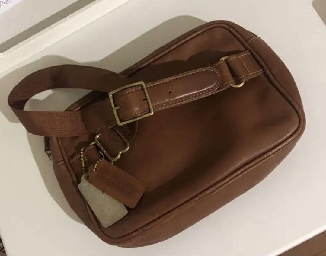 生産終了ヴィンテージCOACH ブラウンレザーウエストバッグ