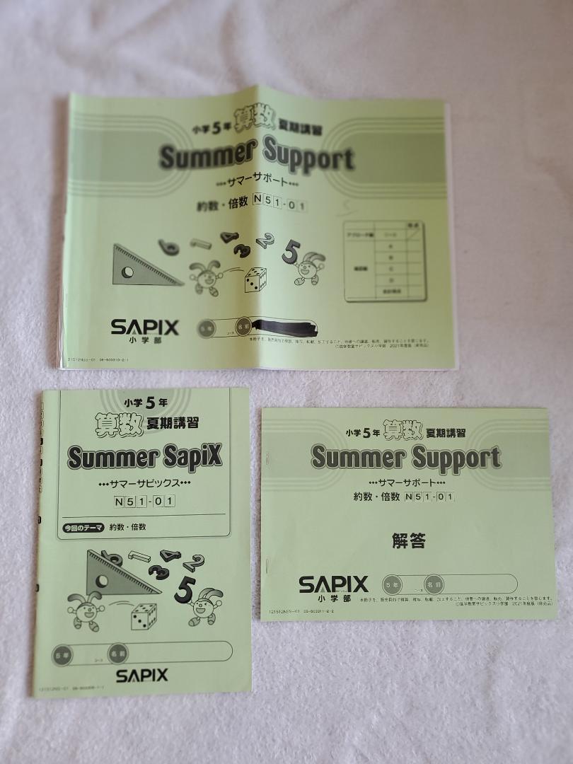 2023年2月受験組 SAPIX 小学5年生 算数 サマーサポート - メルカリ