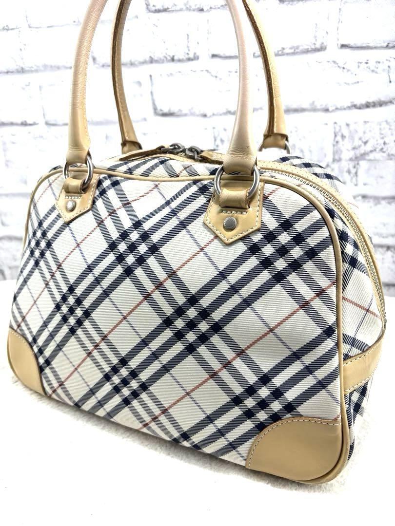 BURBERRY　バーバリーBLUE LABEL　レザーキャンバス　ミニボストン