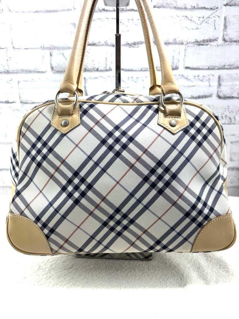BURBERRY　バーバリーBLUE LABEL　レザーキャンバス　ミニボストン