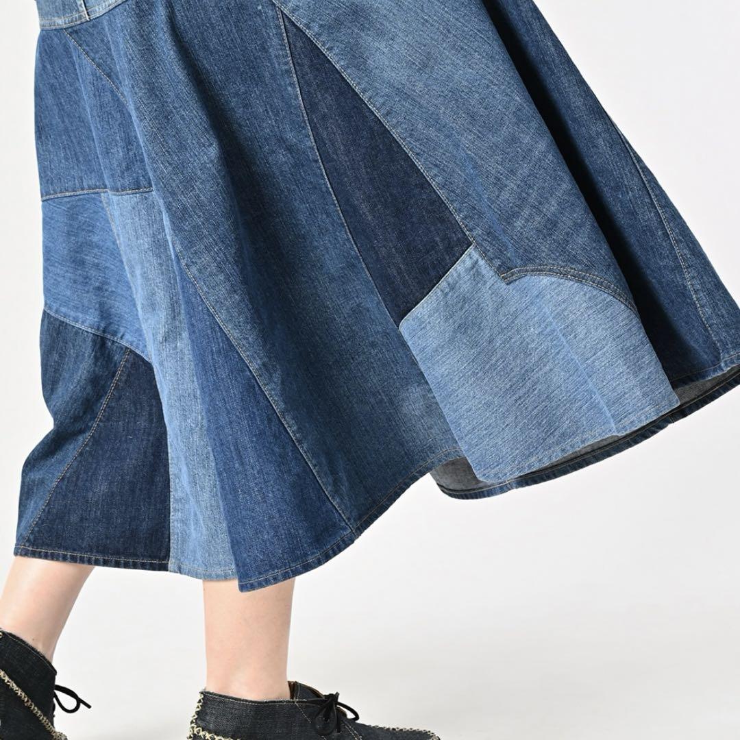 出品5/25まで】45R ライ麦デニムのシャルロットパッチワーク