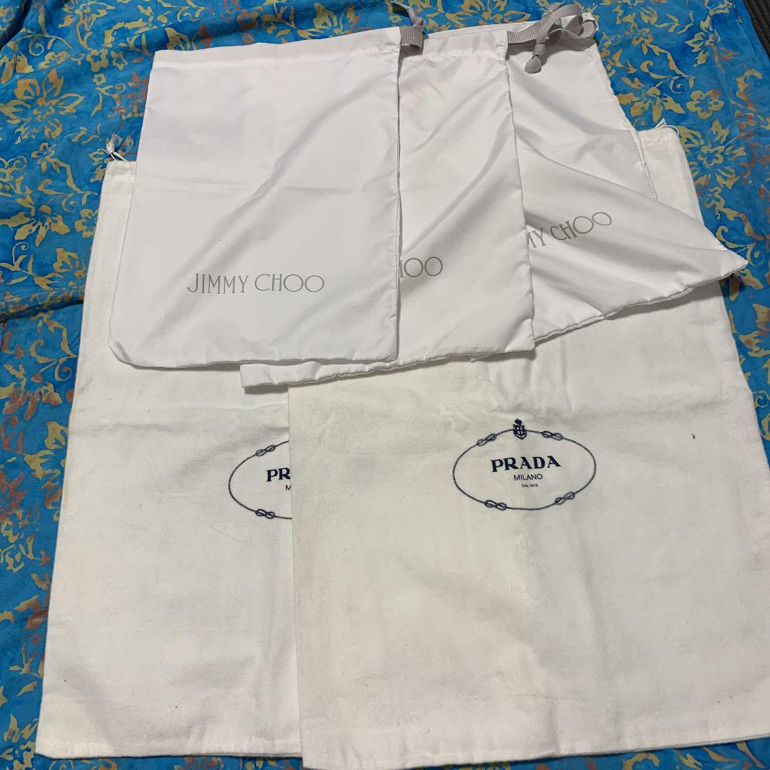 丈JIMMY CHOO ジミーチュウ PRADA プラダ 保存袋巾着靴鞄用
