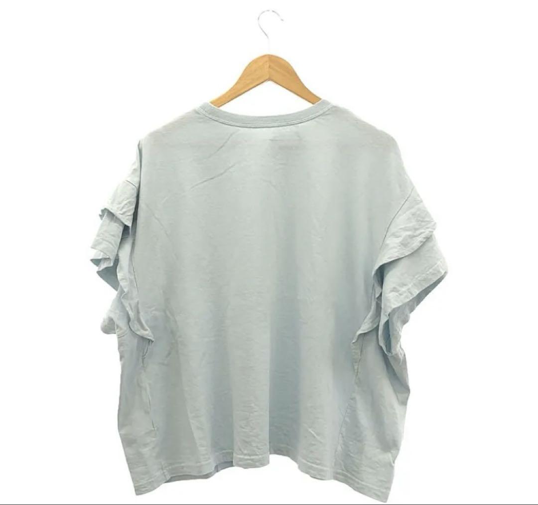 最終値下げ　ネストローブ　UpcycleLino 天然染め天 竺ラッフルTシャツ