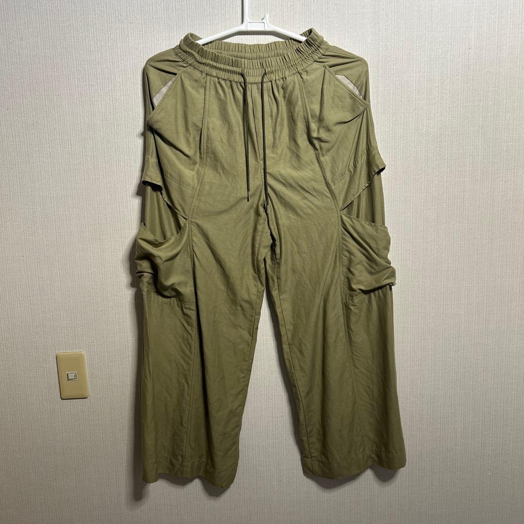 beautiful people ワイドパンツ オリーブ　カーゴパンツ